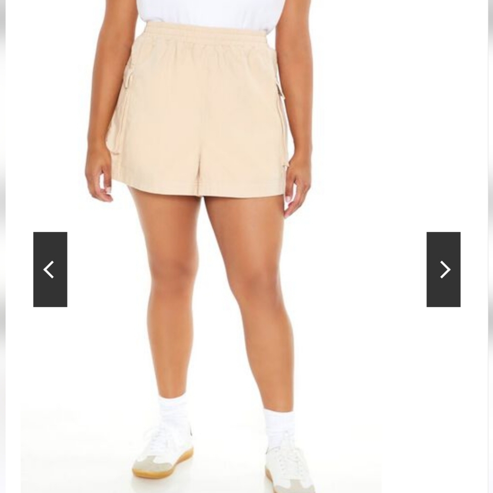 NWT Cargo Shorts 1X Oatmeal Summer Spring Cotton V-2465